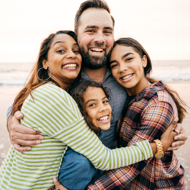 family smiling