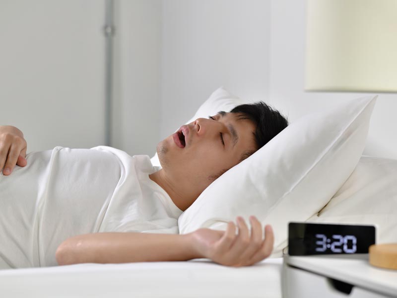 open mouth breather with sleep apnea